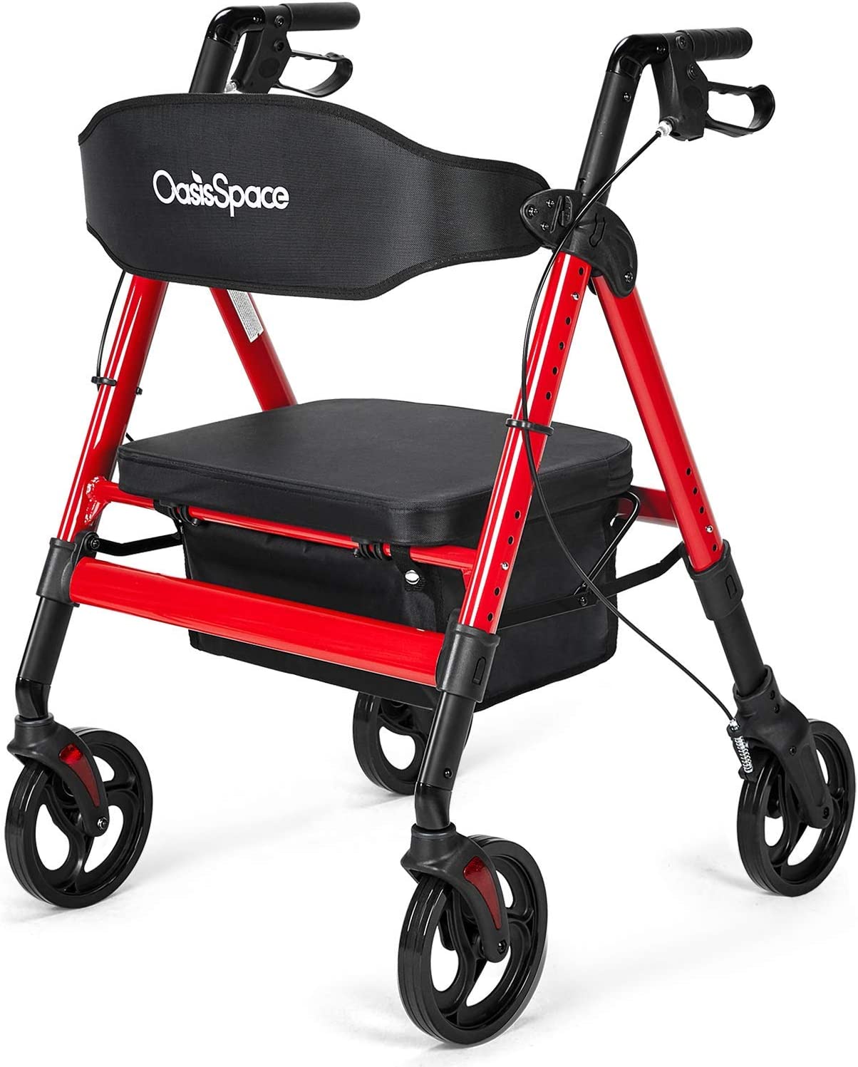Durable Medical Equipment Lightweight Extra Wide Rollator (weight capacity up to 500lbs)