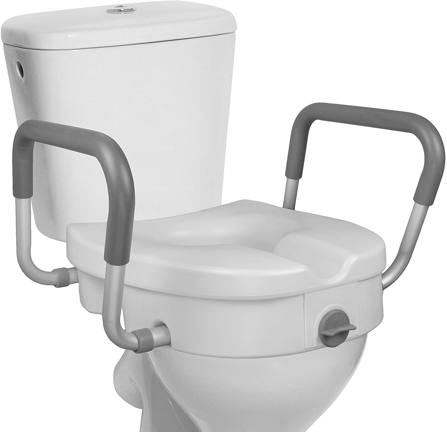 Durable Medical Equipment Raised Toilet Seat, with handles (weight capacity up to 300lbs)