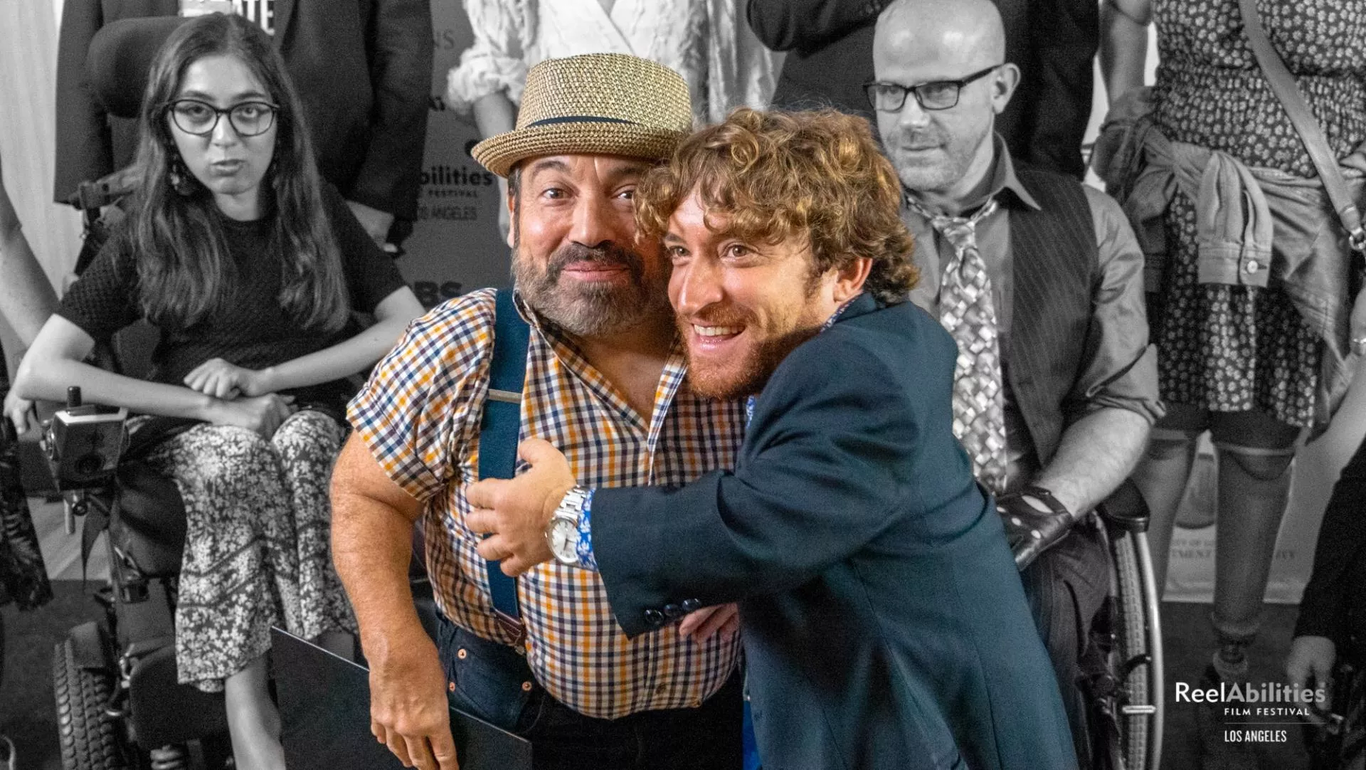 ReelAbilities Film Festival Los Angeles 2019 Blue Carpet Danny Woodburn and Nic Novicki.