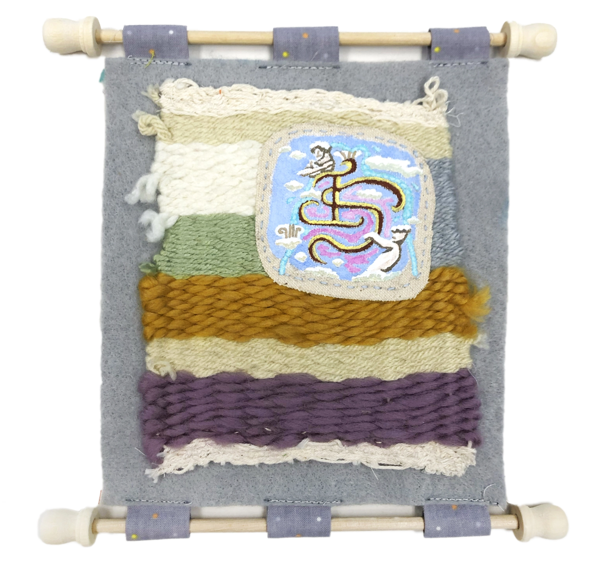 We used roman books to learn about advanced civilizations. I like that the Trevi Roman fountain is made by older Italian artists. We combined weaving and painting artforms, which took some getting used to.